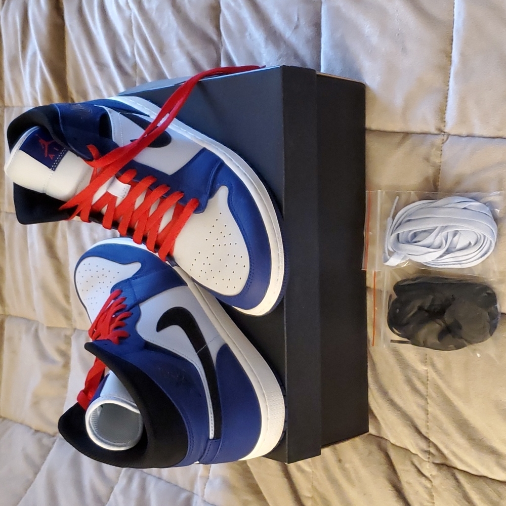 Jordan 1 Mid Deep Royal Blue/Black